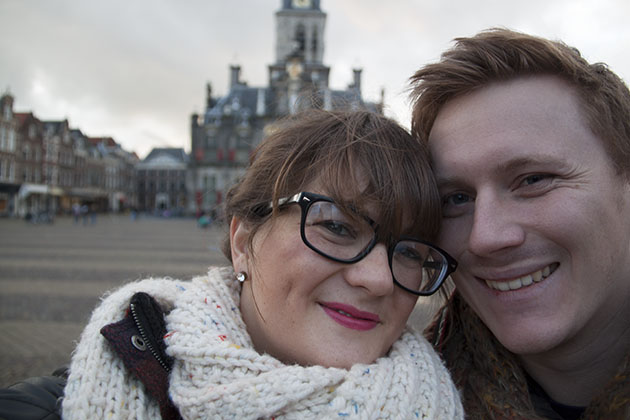 A photo of us in Delft, The Netherlands