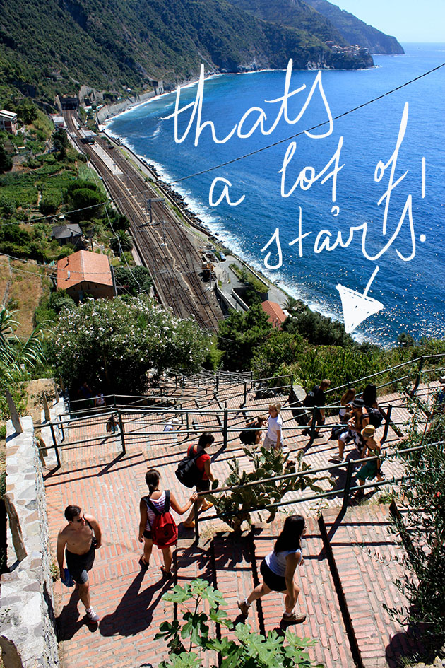 Lots of Stairs Up To Corniglia in Cinque Terre