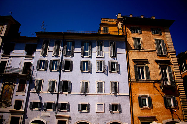 Coloured Rome Buildings