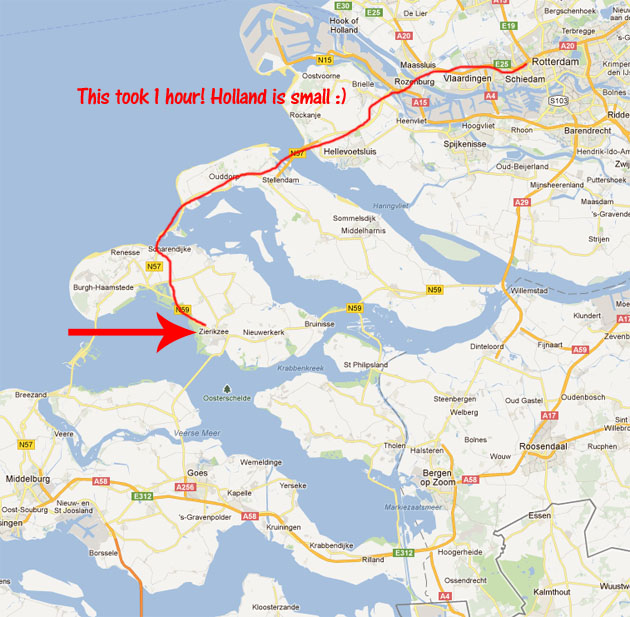 Driving To Zierikzee - The Map