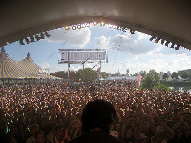 Photo of the crowds at Lowlands Festival in The Netherlands in Europe