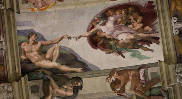 Sistine Chapel Fresco by Michaelangelo