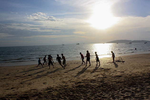 soccer beach Thailand